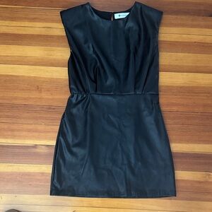 The Impeccable Pig Black Satin Mini Dress